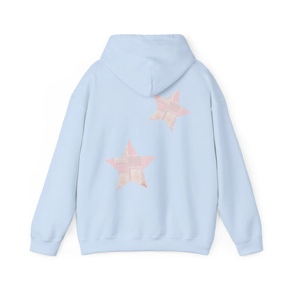 Hoodie — Vintage Pink Star Graphic Back Print
