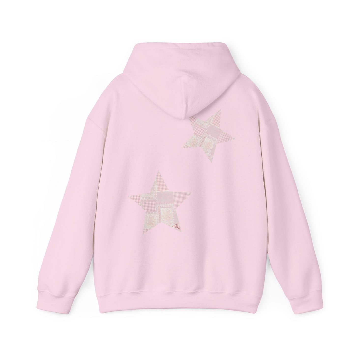 Hoodie — Vintage Pink Star Graphic Back Print