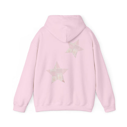 Hoodie — Vintage Pink Star Graphic Back Print
