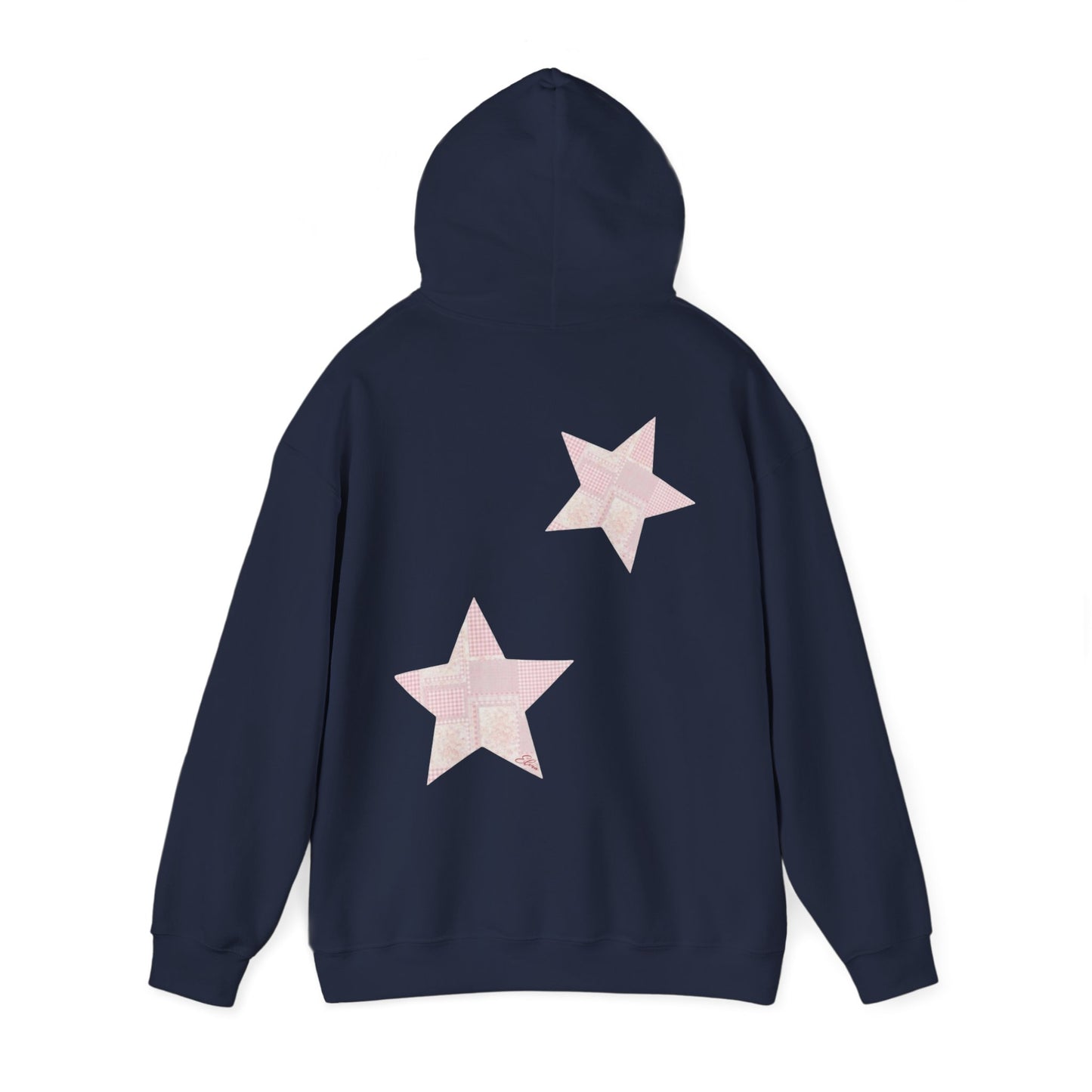 Hoodie — Vintage Pink Star Graphic Back Print