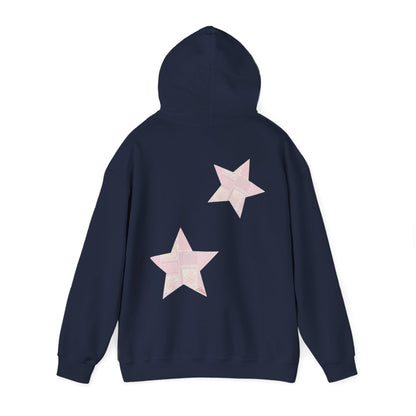 Hoodie — Vintage Pink Star Graphic Back Print