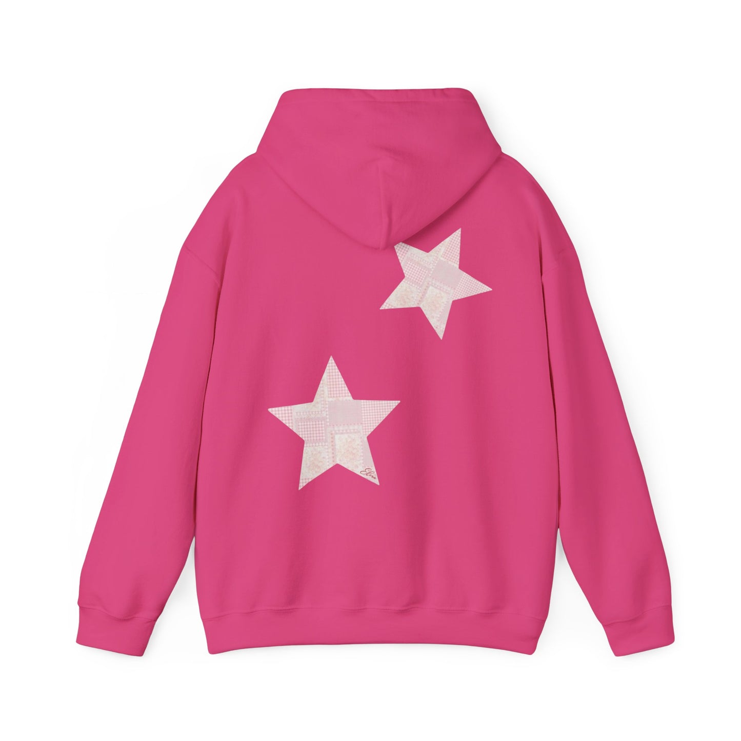 Hoodie — Vintage Pink Star Graphic Back Print