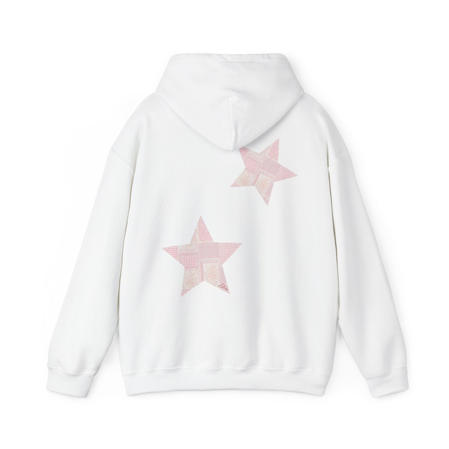 Hoodie — Vintage Pink Star Graphic Back Print