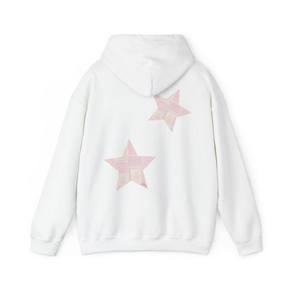 Hoodie — Vintage Pink Star Graphic Back Print