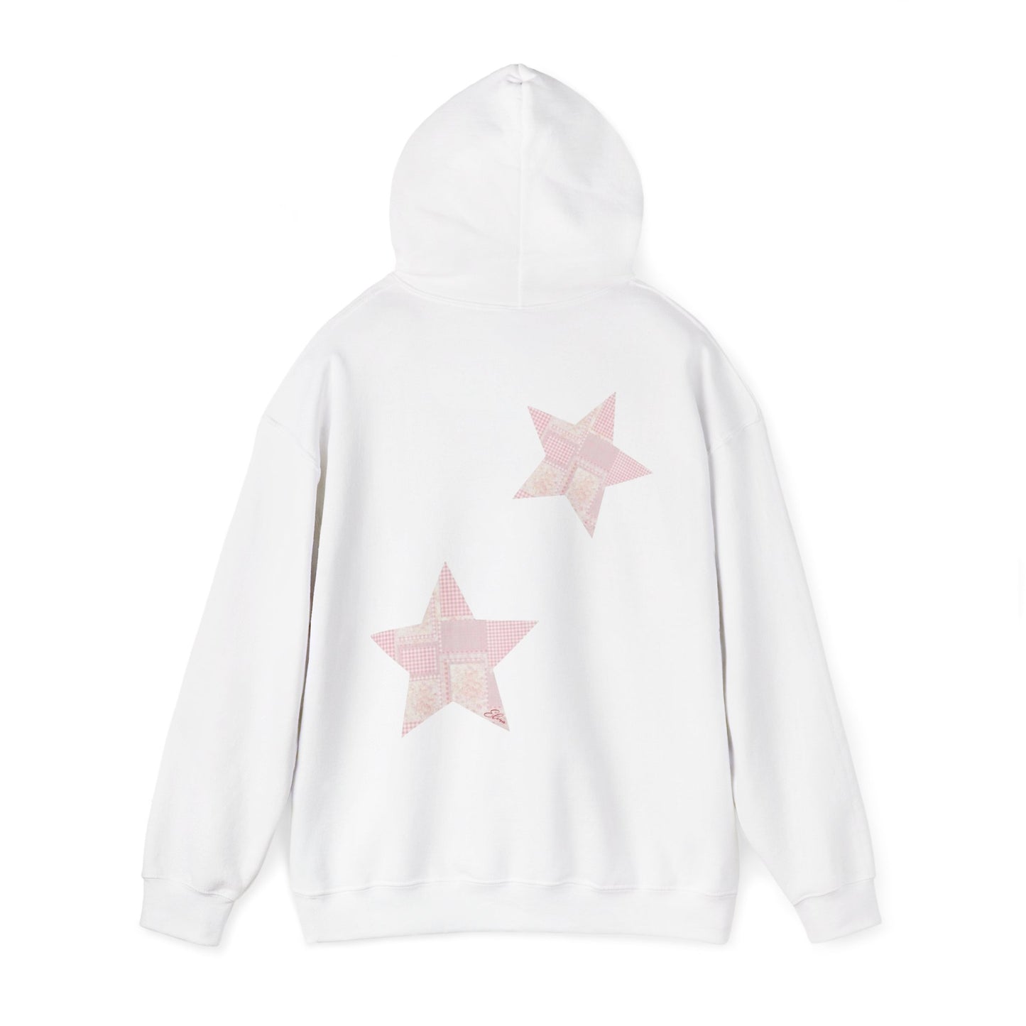 Hoodie — Vintage Pink Star Graphic Back Print