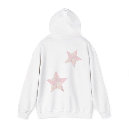 Hoodie — Vintage Pink Star Graphic Back Print