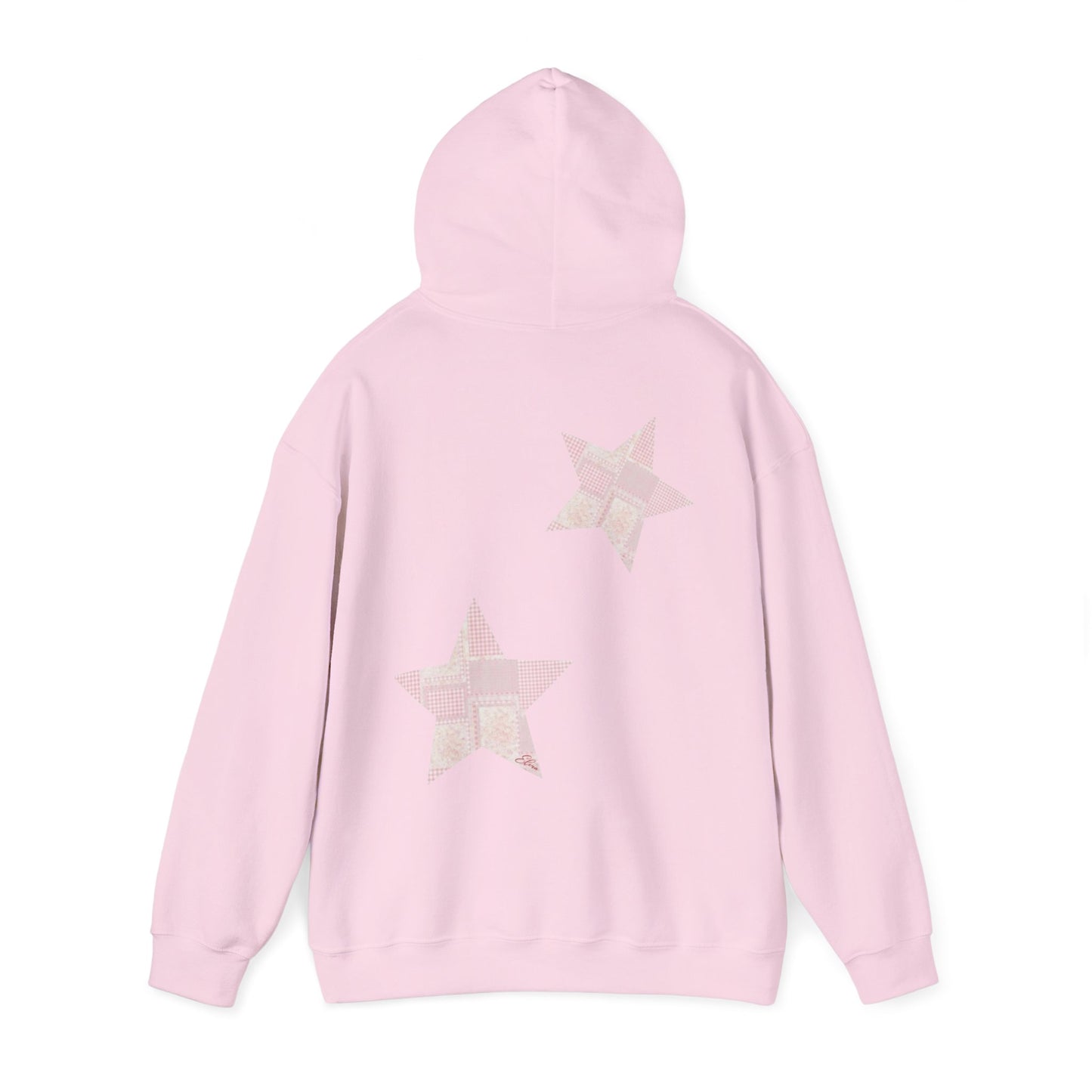Hoodie — Vintage Pink Star Graphic Back Print