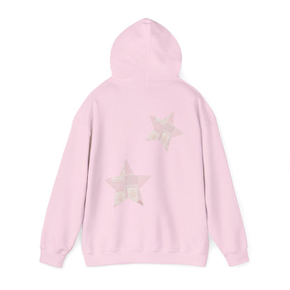 Hoodie — Vintage Pink Star Graphic Back Print
