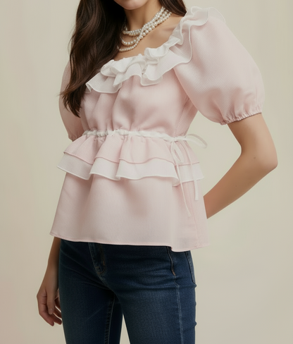 Romantic Ruffle Charm Blouse
