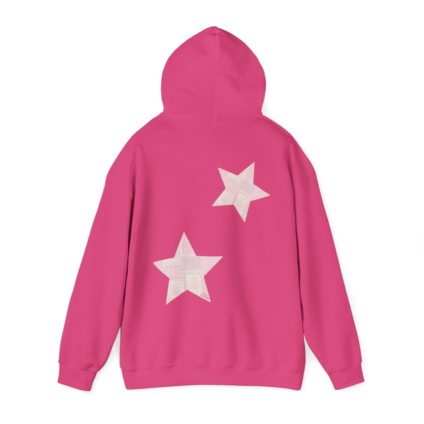 Hoodie — Vintage Pink Star Graphic Back Print
