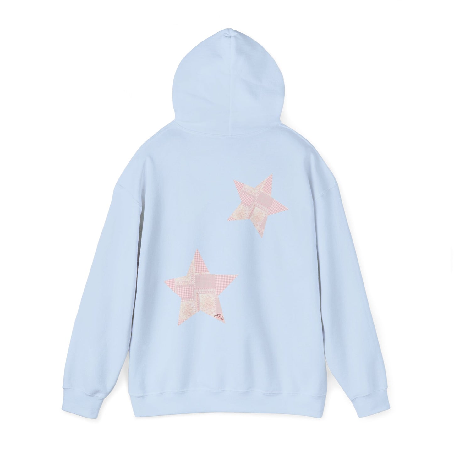 Hoodie — Vintage Pink Star Graphic Back Print