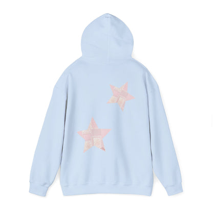 Hoodie — Vintage Pink Star Graphic Back Print