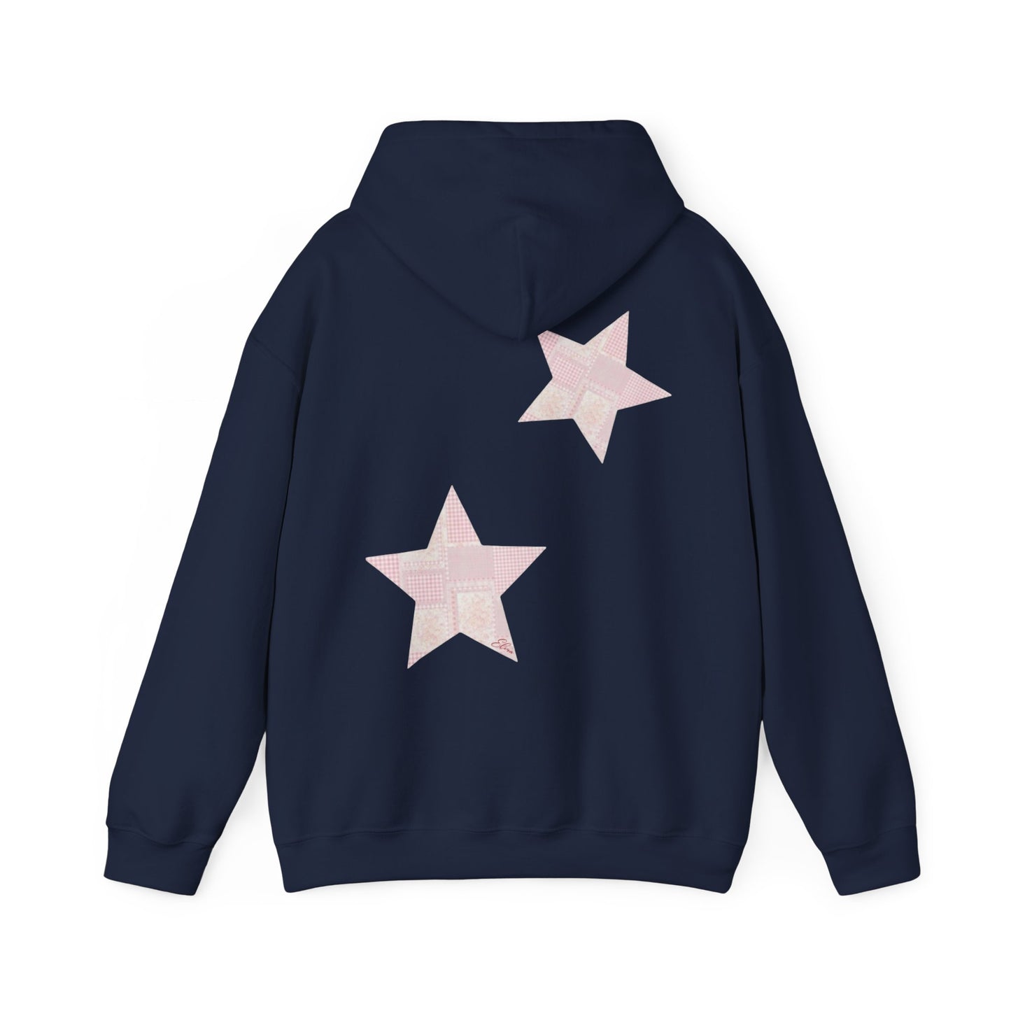 Hoodie — Vintage Pink Star Graphic Back Print
