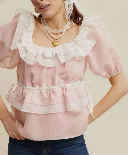 Romantic Ruffle Charm Blouse